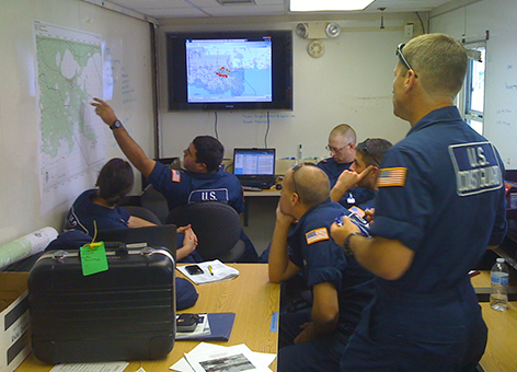 The U.S. Coast Guard uses ERMA during the response to Hurricane Isaac in September 2012.