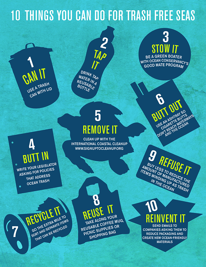 10 things you can do for trash free seas.