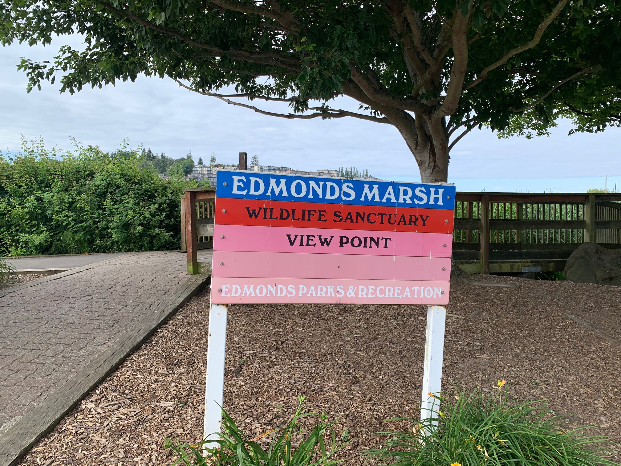 A sign that reads "Edmonds Marsh."
