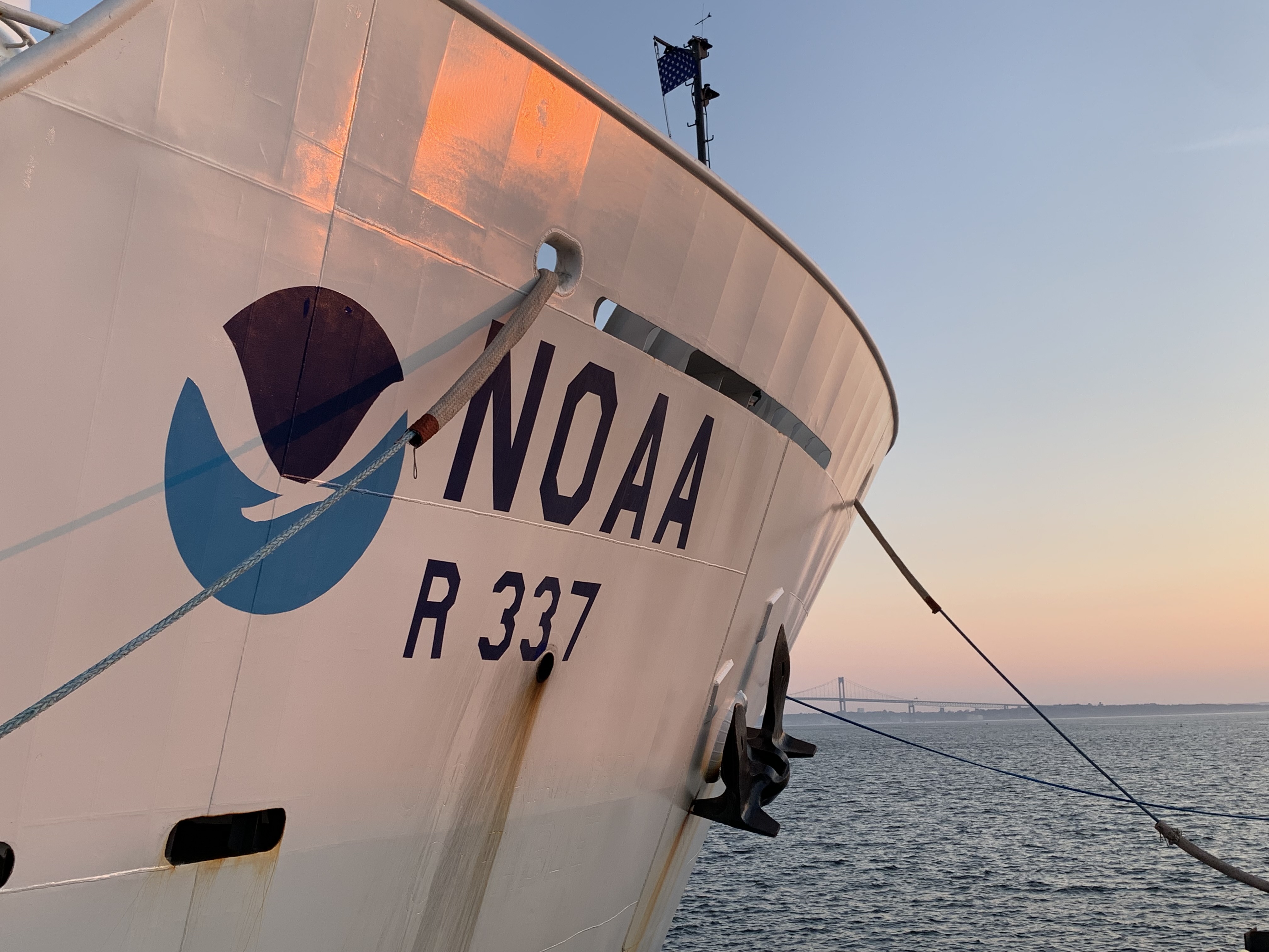 NOAA ship Okeanos Explorer in port.