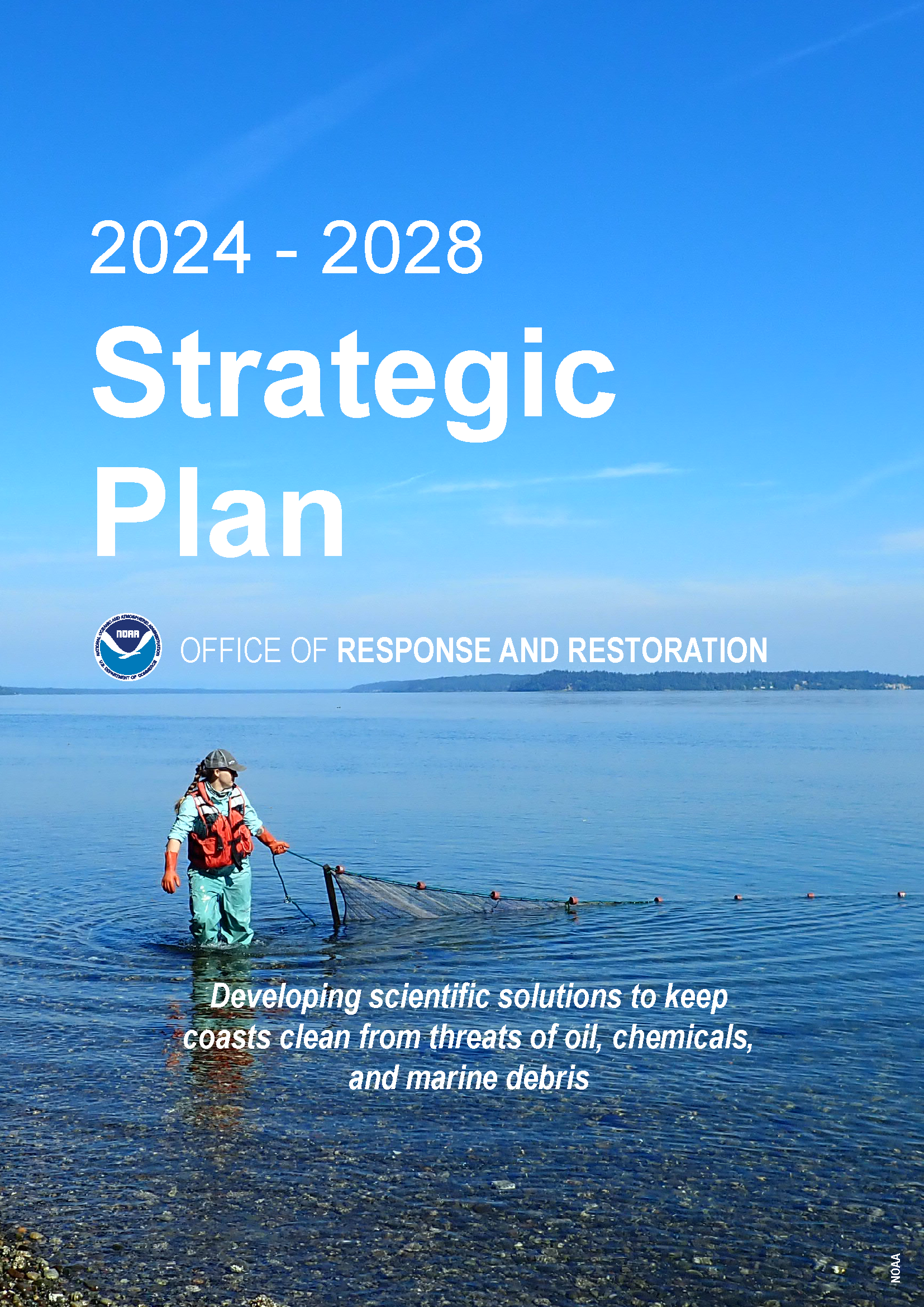 Cover of NOAA's Office of Response and Restoration 2024-2028 Strategic Plan.