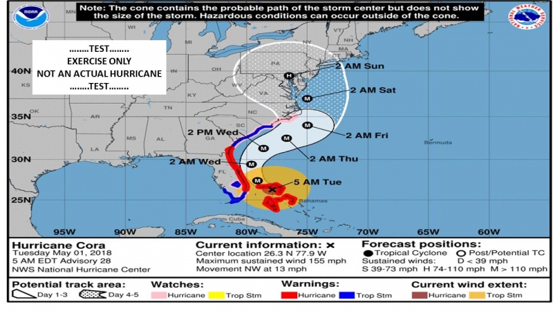A hurricane map.