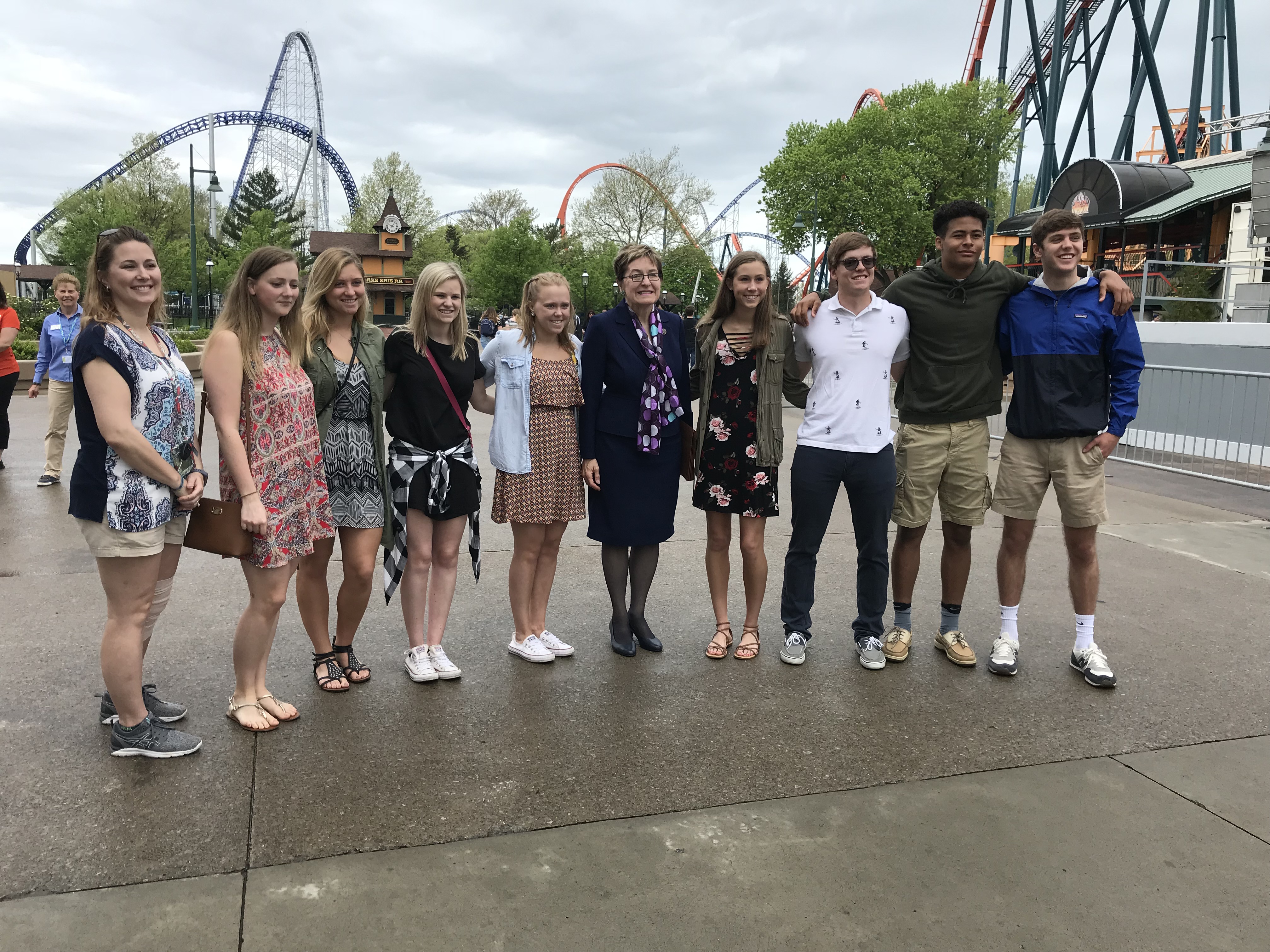 A group of people posing for a photo. 