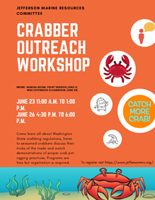 Crabber Outreach Workshop program cover.