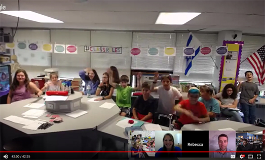 Students in a classroom.