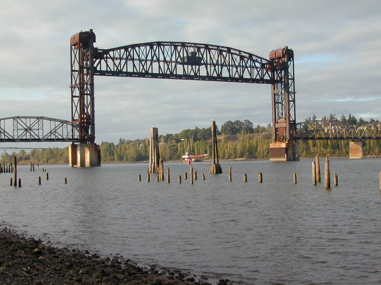 A view of a bridge.