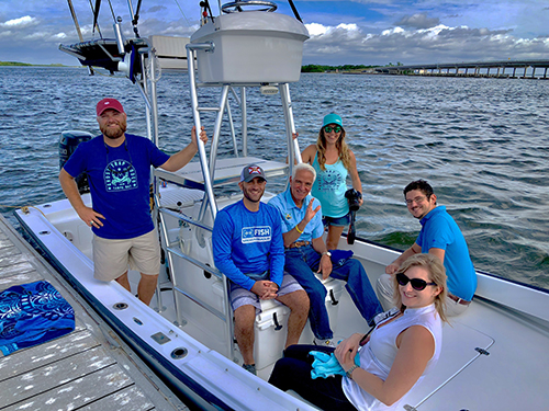 Group of people on a boat.