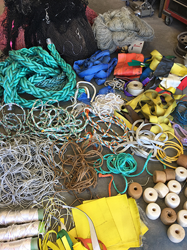 Various marine debris items.