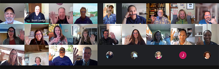 Screen shot of virtual participants. 