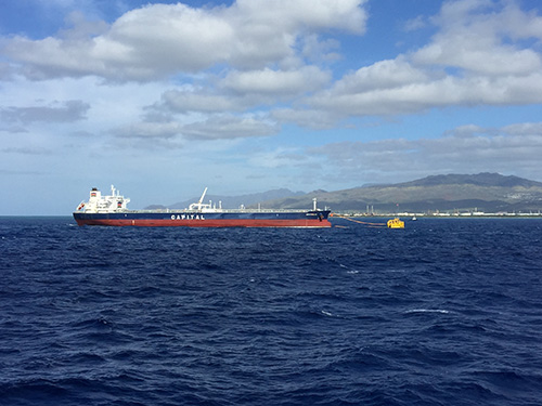 Large sailing vessel on the water.