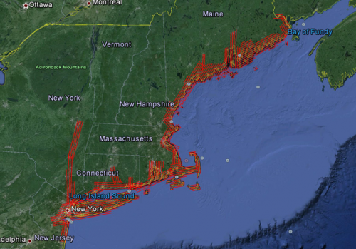 Map of flightlines.