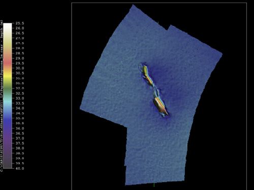 A multibeam computer image.