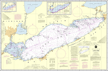 NOAA chart of Lake Erie.