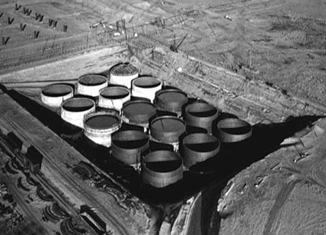 Some of the older nuclear waste storage tanks at Hanford in southeast Washington