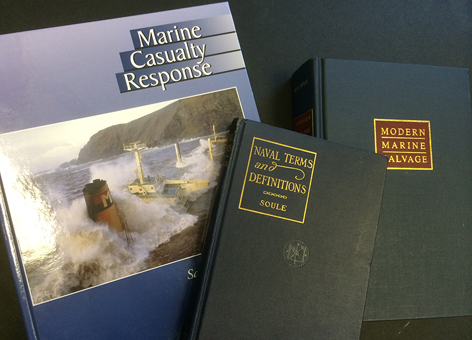 Nautical terms and marine salvage books.
