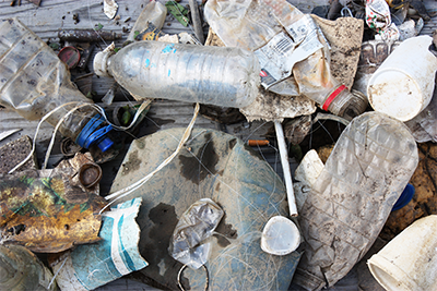 A pile of miscellaneous marine debris (Photo Credit: NOAA).
