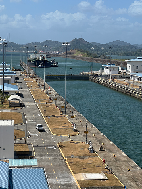 A view of the Panama Canal. 