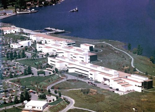 Aerial view of NOAA Seattle on Lake Washington.