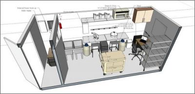 Diagram of mobile unit. Image credit: Alaska SeaLife Center.