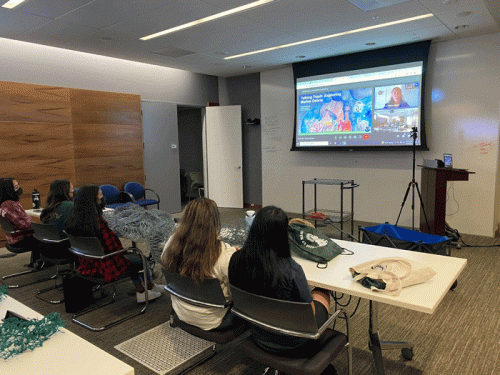 Students in a classroom.