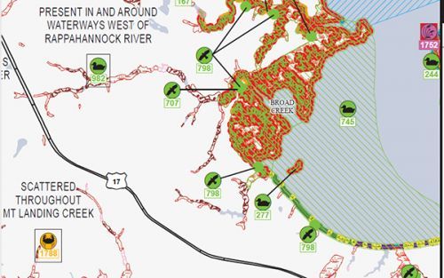 Map of spill area. 