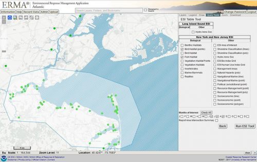 ESI data displayed on ERMA map. Image: NOAA.