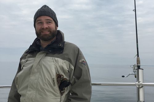 A man on a boat.