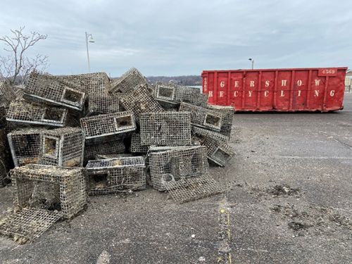 Abandoned lobster traps.