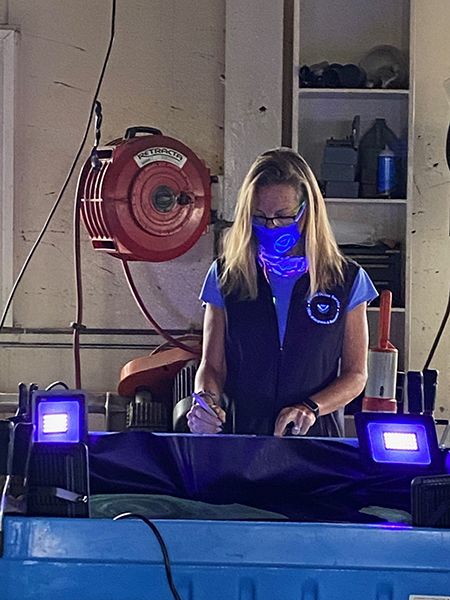 Woman working in a lab.