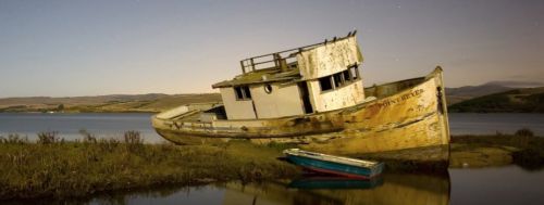 A derelict vessel.