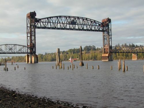 A view of a bridge.