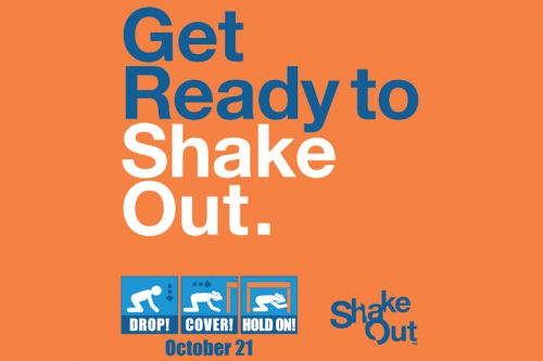 A graphic reading "Get Read to Shake Out."