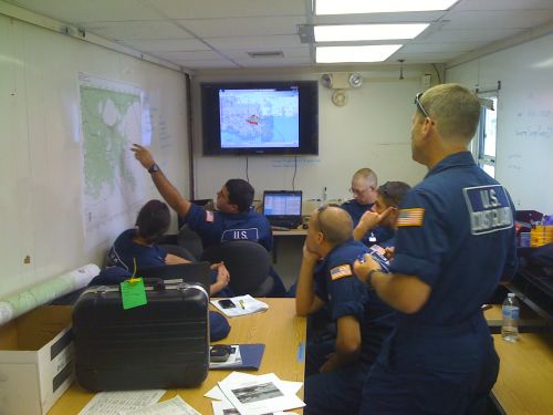 Image of U.S. Coast Guard using ERMA to plan field activities.