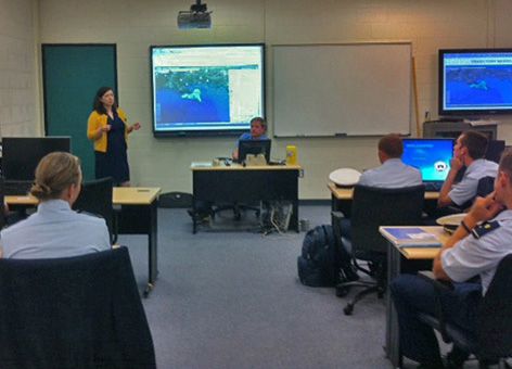 Teaching U.S. Coast Guard Academy students about the ERMA mapping tool.