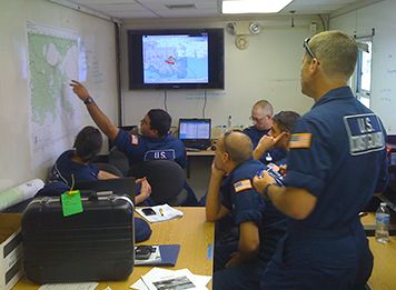 Coast Guard using NOAA's Gulf of Mexico ERMA® application after Hurricane Isaac.