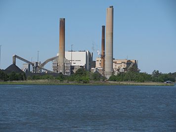 Indian River Power Plant on the edge of Indian River Bay in southern Delaware.