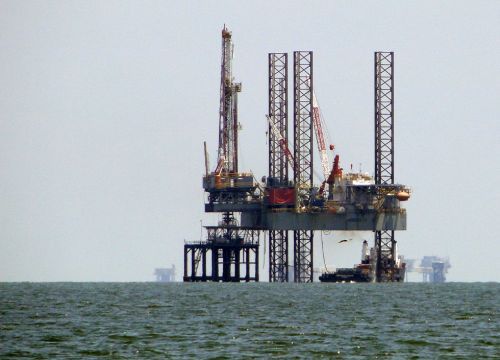 Oil rig in the Gulf of Mexico.