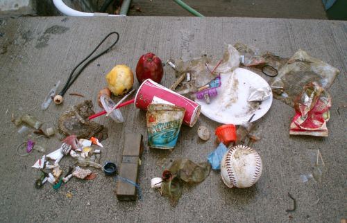 Common marine debris items found on beaches.