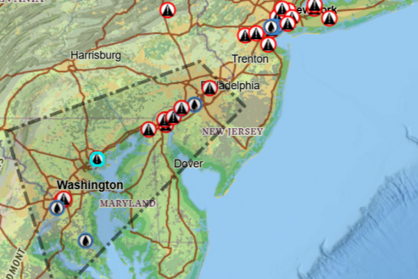 An ERMA dashboard displaying active cases from NOAA’s Damage Assessment, Remediation, and Restoration Program.