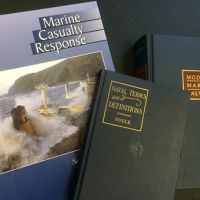Nautical terms and marine salvage books.
