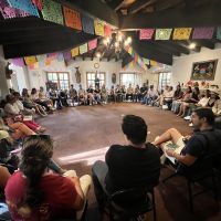 Marine Debris Leadership Academy participants gather at their closing ceremony at Rancho La Puerta in Tecate, Mexico. 
