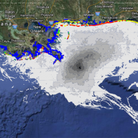 ERMA Gulf Response application displays oiling data in Gulf of Mexico.