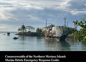 The cover page of the "Commonwealth of the Northern Mariana Islands Marine Debris Emergency Response Guide."