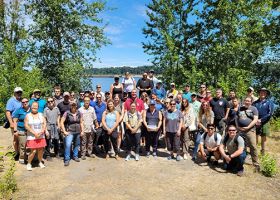 A group photo of participants and instructors in the Science of Oil Spills (SOS) class held the week of July 10, 2023 in Portland, Oregon. Image credit: NOAA.