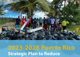 Cover of the 2023-2028 Puerto Rico Strategic Plan to Reduce Aquatic Debris (Credit: NOAA).
