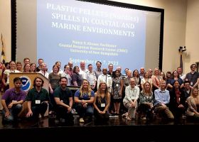 Participants from the "Nurdle Spills in Coastal and Marine Environments Workshop" (Credit: University of New Hampshire)