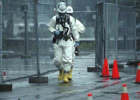 Responders at the scene of a chemical incident. Image credit: U.S. Coast Guard