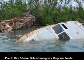 A cover of a response guide with a photo of a derelict vessel.