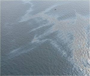 Overflight imagery from the Taylor Energy spill. Image Credit: NOAA/Jim Jeansonne