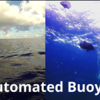 Two photos showing automated buoy systems.